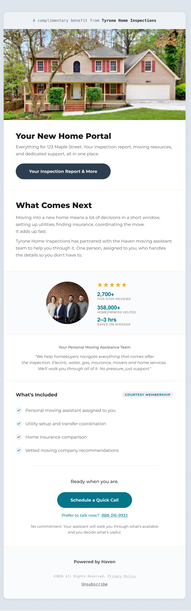 Welcome email, co-branded