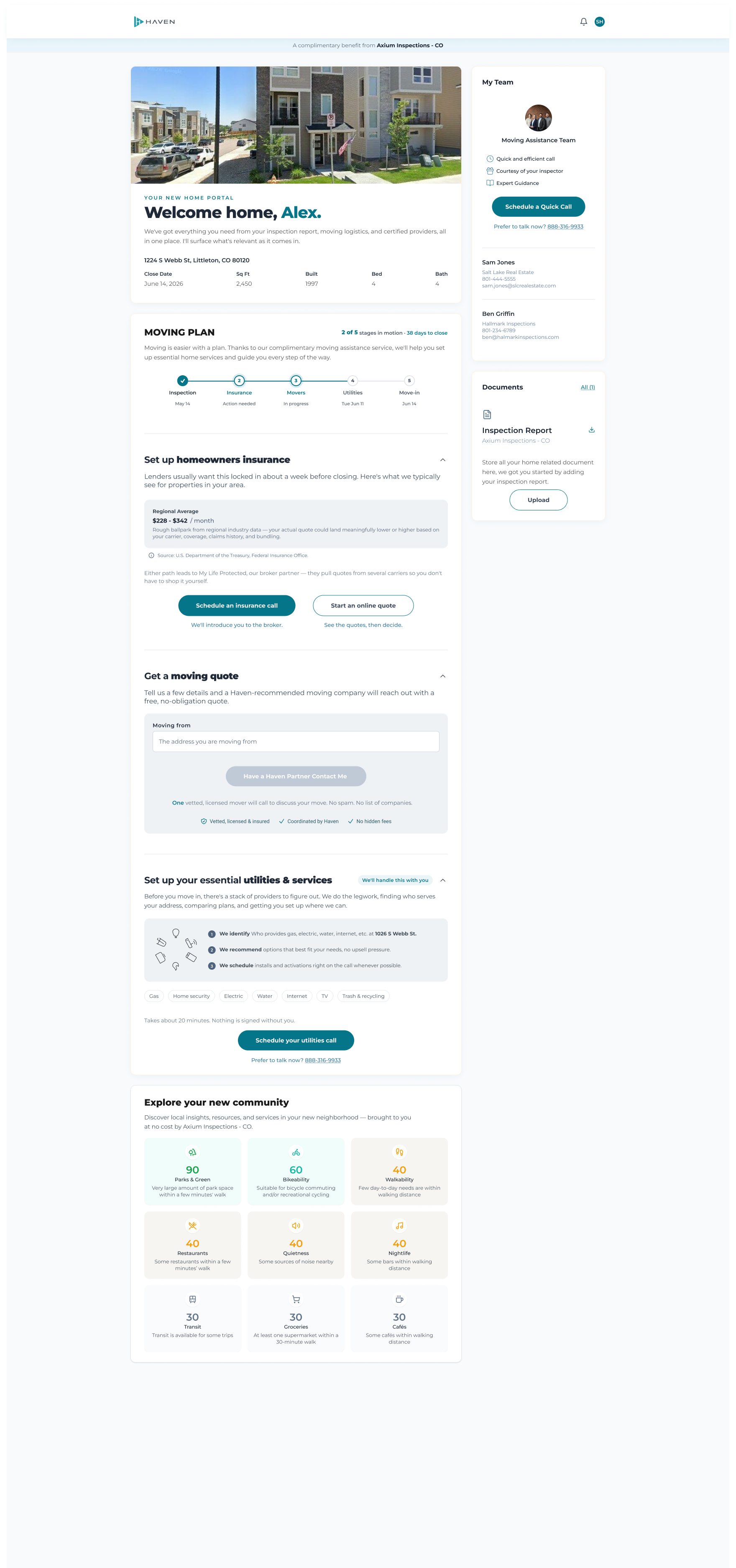 The Home Portal, client view