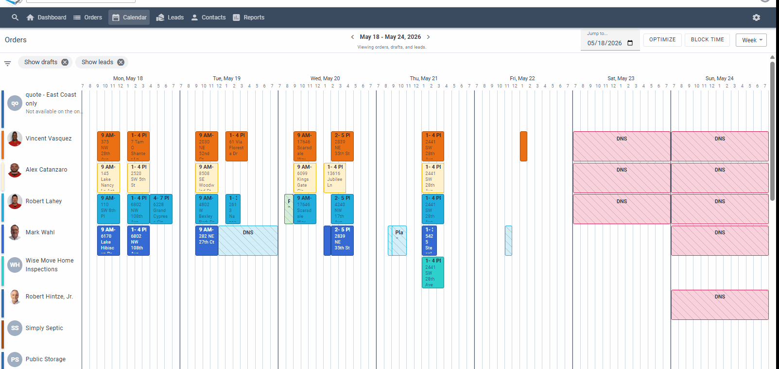 Optimize, rebalance the day